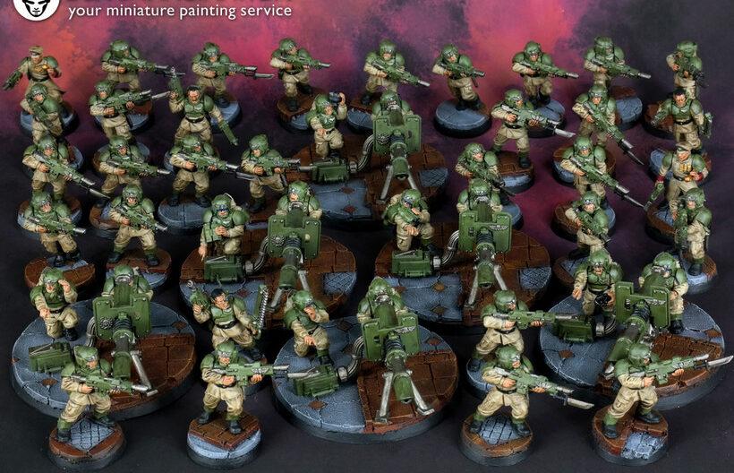 Cadian Shock Troops warhammer 40k miniature