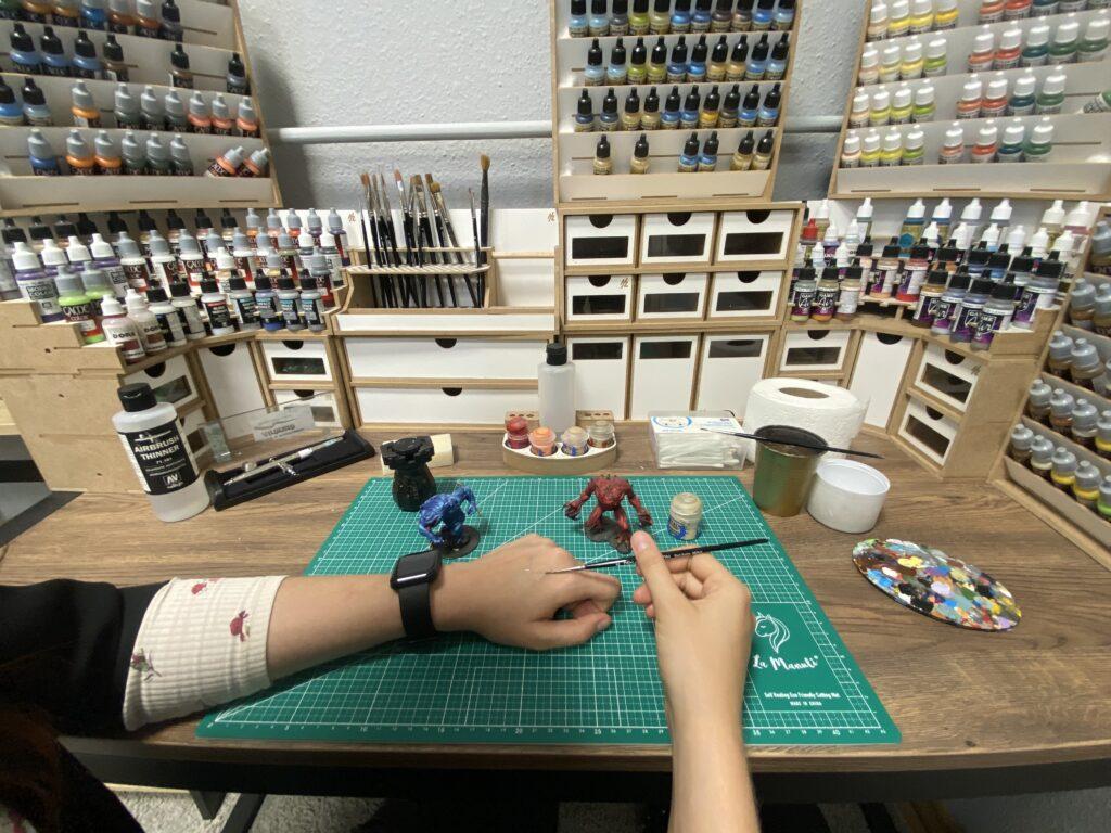 miniature painting desk